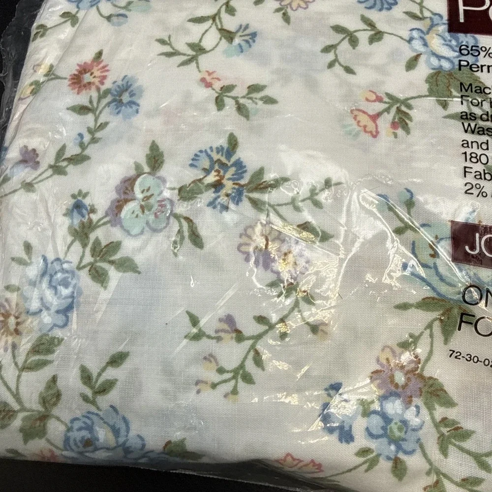 Jc Penney Twin Fitted Sheet Saybrook Ocean Blue/White, New Open Bag